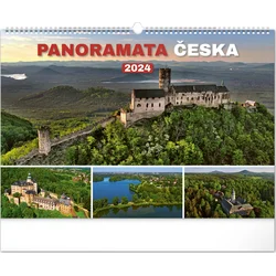 Nástěnný kalendář Panoramata Česka 2024, 48 × 33 cm