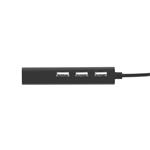 Natec Dragonfly hub, 3x USB 2.0 HUB + RJ45, čierny