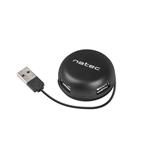 Natec rozbočovač Bumblebee, 3x USB 2.0 HUB, černý