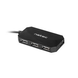 Natec rozbočovač Locust, 4x USB 2.0 HUB, černý