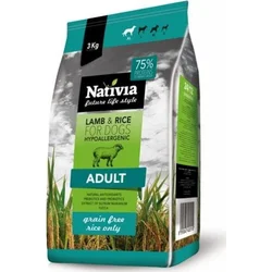Nativia Adult Lamb & Rice 3kg granule pro psy