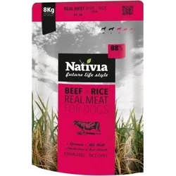 Nativia Real Meat Beef & Rice 8kg granule pro psy