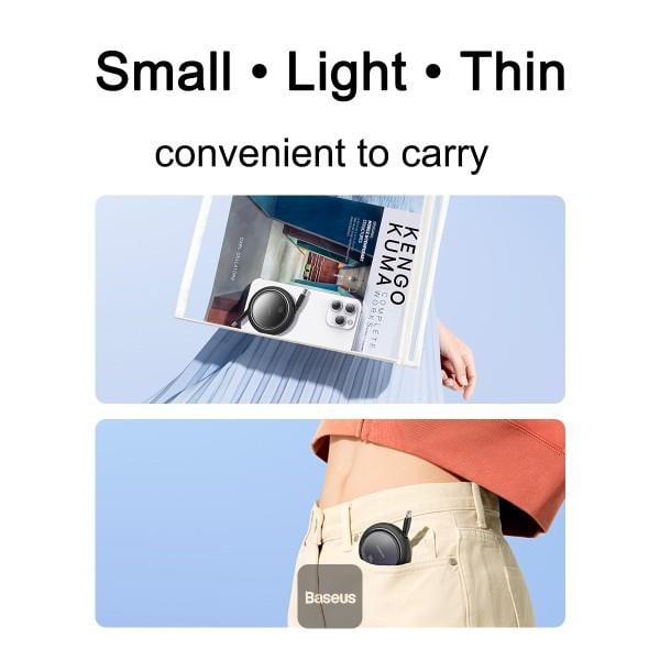 Navíjecí kabel Baseus Free2Draw USB-C/USB-C 1m 100W černý