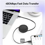 Navíjecí kabel Baseus Free2Draw USB-C/USB-C 1m 100W černý