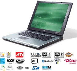 NB ACER TM 4403LMi 15"AMD 1,8GHz/512MB/80GB/ATIx700/DVD±RW/GLAN/W/XPP