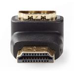 NEDIS Adaptér HDMI uhlový 90°/ konektor HDMI - zásuvka HDMI/ čierny
