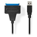 NEDIS adaptér USB 3.2 Gen1/ 2,5"/ SATA I, II, III/ napájení z USB/ 30 cm/ černý