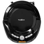 NEDIS CD přehrávač Boombox/ výkon 9 W/ napájení z baterie/ síťové napájení/ stereo/ BT/ FM/ USB/ černý