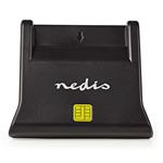 NEDIS čtečka čipových karet CRDRU2SM3BK/ Smart Card ID-1/ eObčanka/ standardní biometrické čipy/ USB 2.0/ černá