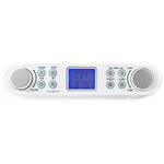 NEDIS kuchyňské rádio/ FM/ síťové napájení/ digitální/ 1,5 W/ budík/ výstup pro sluchátka/ bílo-stříbrné