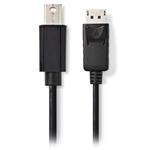 NEDIS Mini DisplayPort/DisplayPort 1.2 kábel/ mini DisplayPort konektor - DisplayPort konektor/ 4K/ čierny/ 3 m