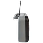 NEDIS přenosné rádio/ AM/ FM/ napájení z baterie/ síťové napájení/ analogové/ 1.8 W/ výstup pro sluchátka/ černo-šedé