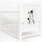New Baby Dětská postýlka BEA Zebra se stahovací bočnicí bílá