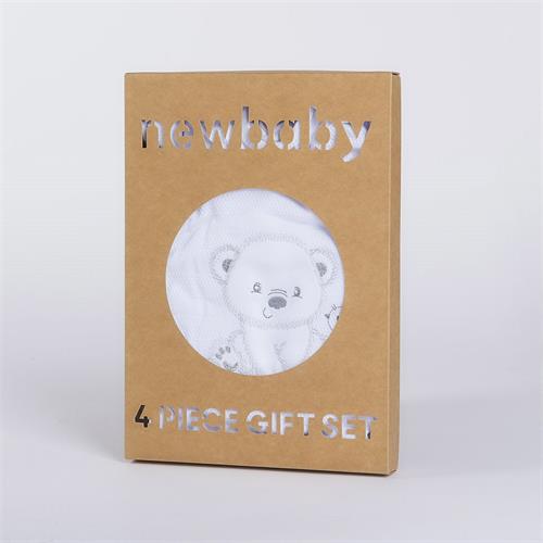 New Baby Kojenecká soupravička do porodnice Sweet Bear bílá, vel. 50