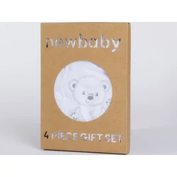 New Baby Kojenecká soupravička do porodnice Sweet Bear bílá, vel. 50