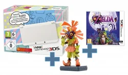 New Nintendo 3DS White+TLOZ Majora's Mask+Figurine