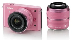NIKON 1 J1 10.1 MPix + 10-30 VR + 30-110 VR - Pink