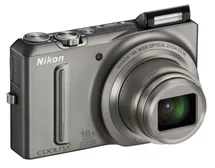 NIKON kompakt COOLPIX S9100, 12.1MPix, stříbrný, 18x zoom VR