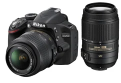 NIKON zrcadlovka D3200 tělo 24,2 MPx + 18-55 VR II AF-S DX / 55-300 VR AF-S (VBA330K011)