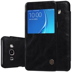 Nillkin Qin S-View Pouzdro Black pro Samsung Galaxy J7 2016 J710