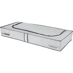 Nízký textilní úložný box Compactor Life 108 x 45 x15 cm, bílý polypropylén