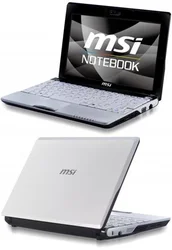 Notebook MSI U123 WIND 10" Intel Atom N270,1GB,160GB,no DVD,WiFi,BT,CAM,XPH - WHITE