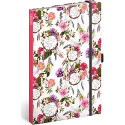 Notes Lapač snů růžový, linkovaný, 13 × 21 cm