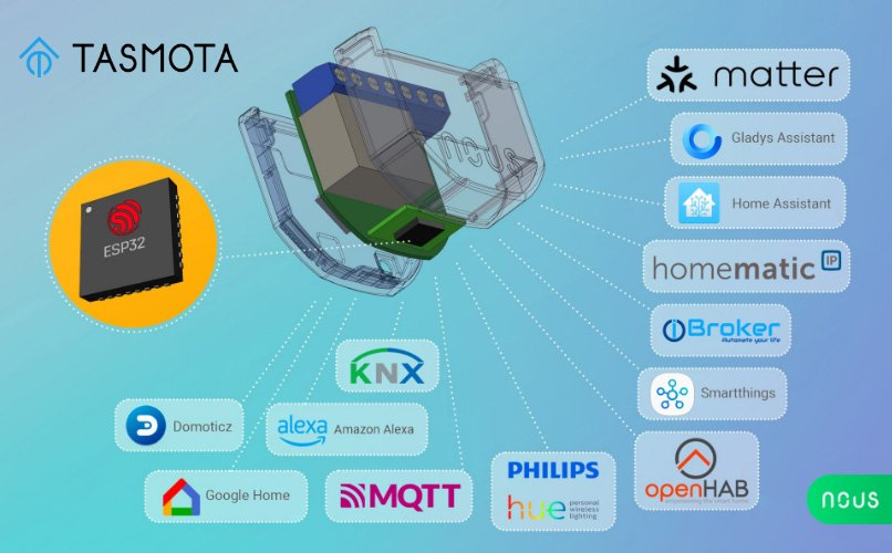 NOUS B1T WiFi Tasmota Smart 1kanálový spínač
