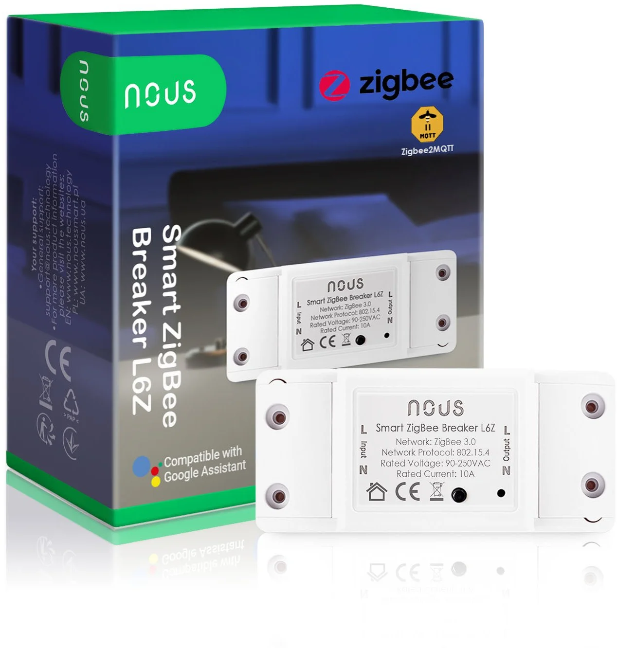 NOUS L6Z ZigBee Tuya 1 kanálový prepínač