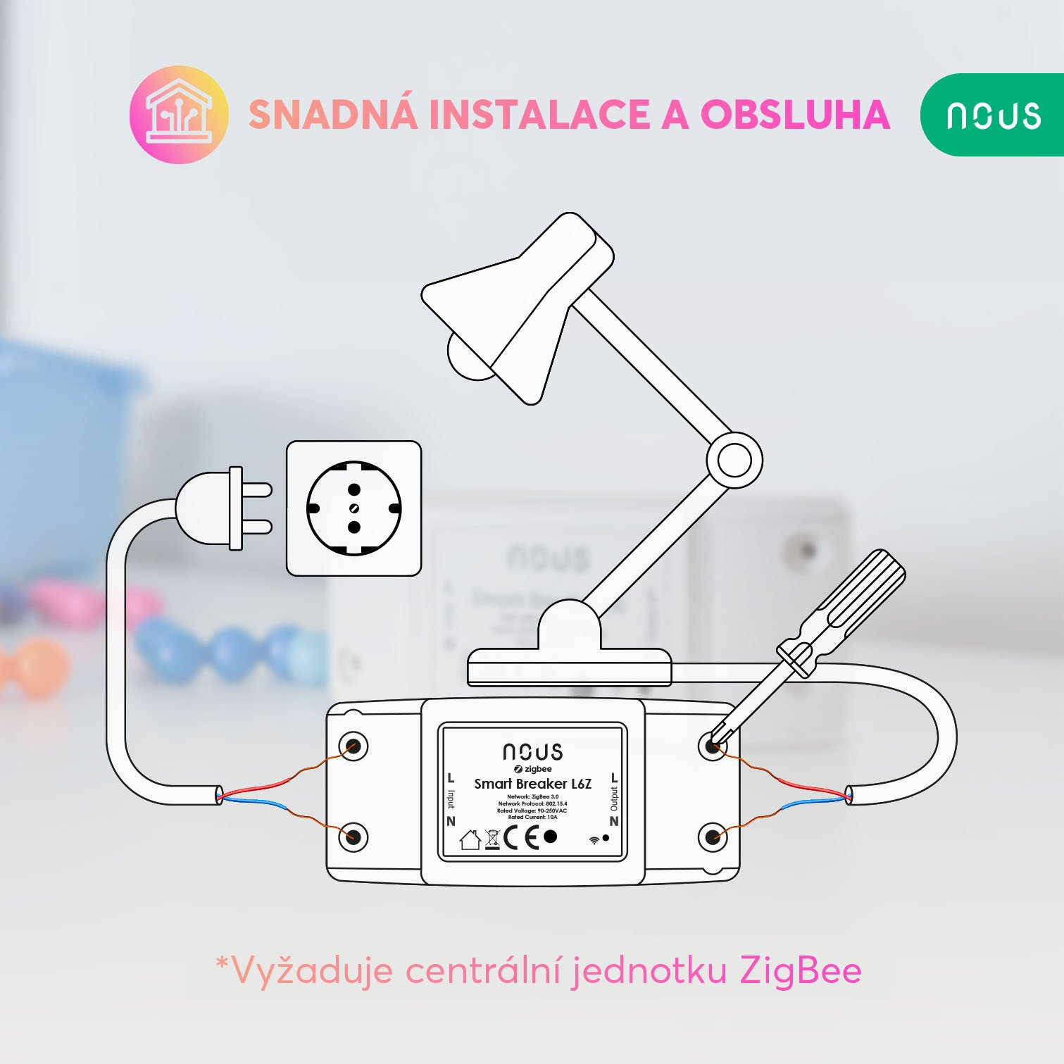 NOUS L6Z ZigBee Tuya 1 kanálový spínač