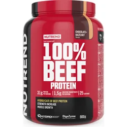 Nutrend 100% BEEF PROTEIN, 900g, čokoláda+lískový ořech 8594073178954 - Sportovní výživy