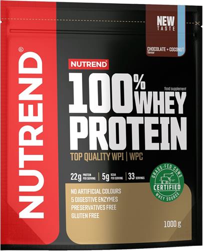 Nutrend 100% WHEY protein 1000 g, čokoláda+kokos