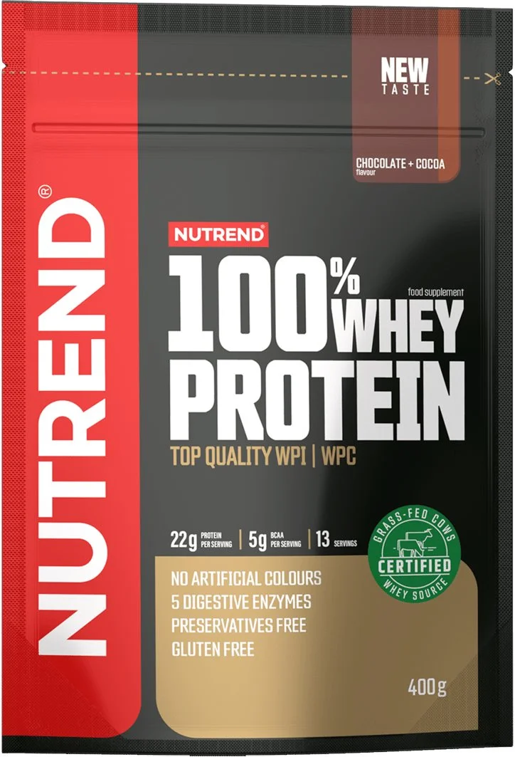 Nutrend 100% WHEY protein 400 g, čokoláda+kakao