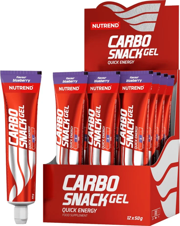 Nutrend CARBOSNACK tuba 50 g, čučoriedka