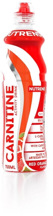 Nutrend CARNITINE ACTIVITY DRINK WITH caffeine 750 ml, červ. pomeranč