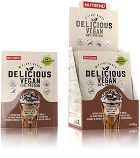 Nutrend DELICIOUS VEGAN PROTEIN, 5 x 30g, čokoláda+lieskový orech 8594014868760