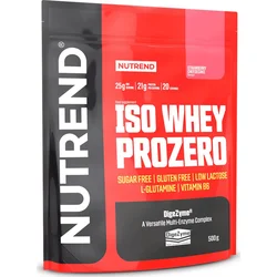 Nutrend ISO WHEY PROZERO, 500g, jahodový cheesecake 8594014868531 - Sportovní výživy