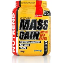 Nutrend MASS GAIN, 1000g, jahoda 8594073174154 - Sportovní výživy