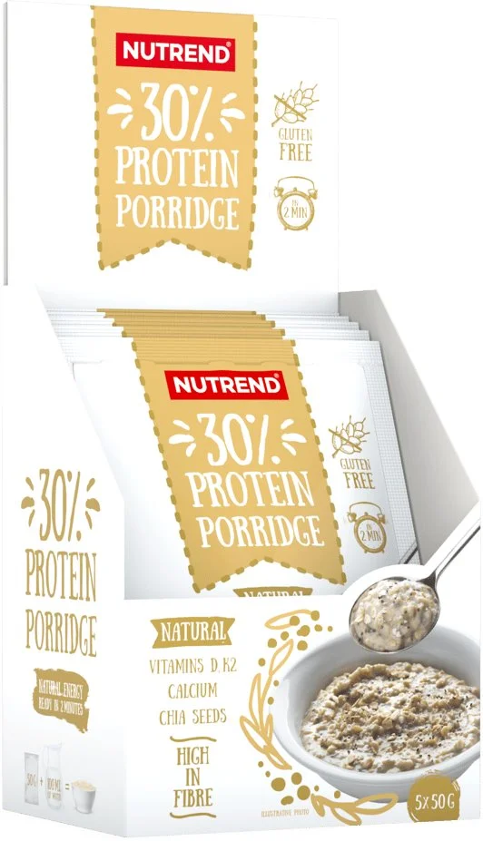 Nutrend PROTEIN PORRIDGE, 5 x 50 g, prírodná