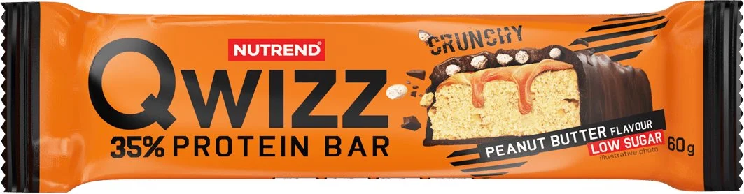 Nutrend QWIZZ protein bar 60 g, arašídové máslo, 5ks