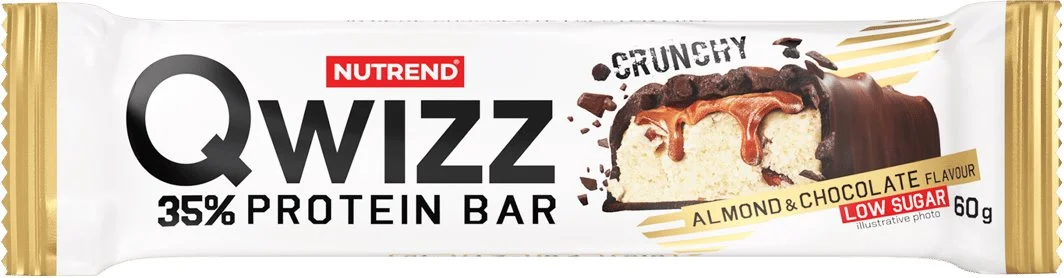 Nutrend QWIZZ protein bar 60 g, mandle+čokoláda, 5ks