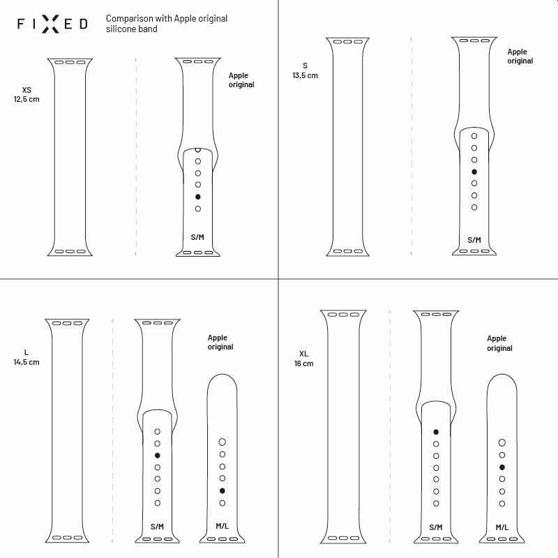 Nylonový remienok FIXED pre Apple Watch 38/40/41 mm, veľkosť XL, ružový