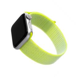 Nylonový řemínek FIXED Nylon Strap pro Apple Watch 38/40/41 mm, limetkový