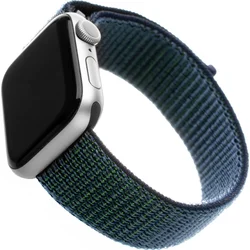 Nylonový řemínek FIXED Nylon Strap pro Apple Watch 38/40/41 mm, temně modrý