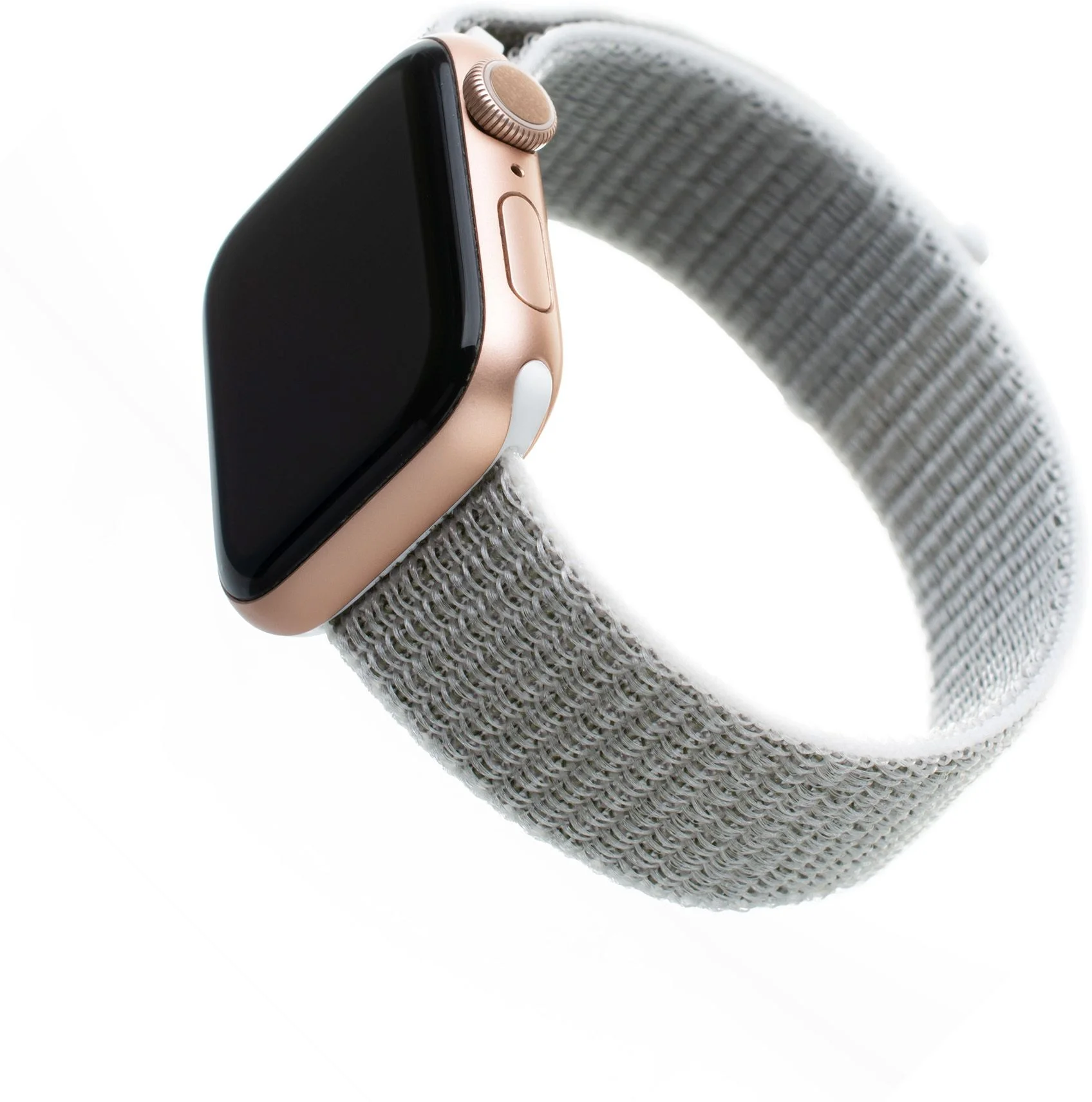 Nylonový řemínek FIXED Nylon Strap pro Apple Watch 42/44/45mm, bílošedý