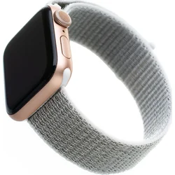 Nylonový řemínek FIXED Nylon Strap pro Apple Watch 42/44/45mm, bílošedý