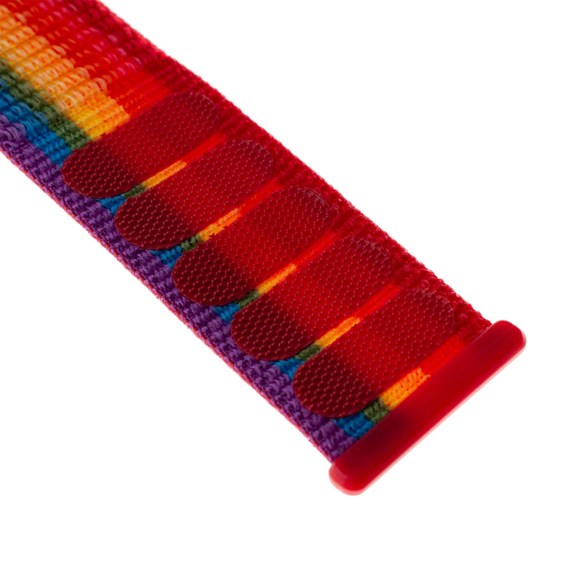 Nylonový řemínek FIXED Nylon Strap pro Apple Watch 42/44/45mm, duhový