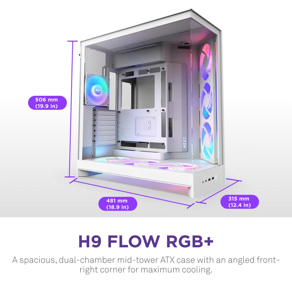 NZXT H9 Flow RGB White