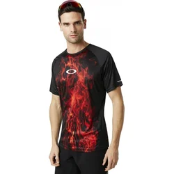OAKLEY MTB SS TECH TEE FLAMES, vel.XXL - MTB dres