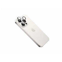 Ochranná skla čoček fotoaparátů FIXED Camera Glass pro Apple iPhone 16 Pro/16 Pro Max, bílý titan